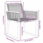 vidaXL Ensemble de salle à manger pour jardin 7 Pièces Noir Poly rotin