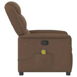 vidaXL Fauteuil de massage inclinable Marron Tissu