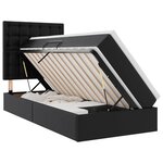 vidaXL Lit de Rangement Noir 90 x 190 cm Cuir synthétique