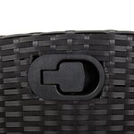 vidaXL Ensemble à manger de jardin 9Pièces coussins noir résine tressée