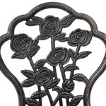 vidaXL Chaises de bistro lot de 2 Bronze Aluminium coulé