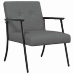 vidaXL fauteuil Gris foncé 59 x 75 x 78 cm tissu