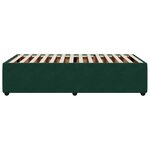 vidaXL Cadre de lit sans matelas vert foncé 90x200 cm velours