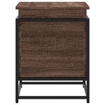 vidaXL Boîte de rangement avec couvercle chêne marron bois ingénierie