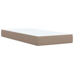 vidaXL Sommier à lattes de lit avec matelas Cappuccino 90x190 cm