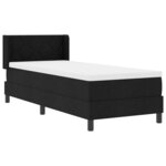 vidaXL Lit à ressorts avec tête de lit Noir 200 x 80 cm tissu
