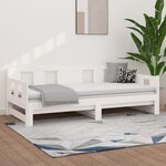vidaXL Lit coulissant sans matelas blanc 2x(80x200)cm