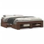 vidaXL Cadre de lit sans matelas chêne marron 120x200 cm