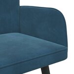 vidaXL Sofa 2 places Bleu 115 x 61 x 87 cm Velours