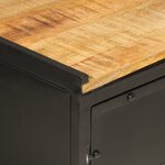 vidaXL Ensemble de meubles salle de bain 5 Pièces fer et bois de manguier
