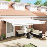 vidaXL Tissu de remplacement de store 5x3 m - Blanc