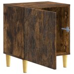 vidaXL Table de chevet Chêne fumé 43 x 34 5 x 50 cm Bois d'ingénierie