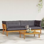 vidaXL Unité du canapé en palette de jardin 2 Pièce