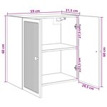 vidaXL Armoire Murale Noir 59 x 31 x 60 cm Bois d'ingénierie
