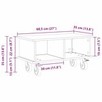 vidaXL Meuble TV Gris Sonoma 68 5 x 35 x 35 cm Bois d'ingénierie