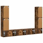 vidaXL Ensemble meuble TV 8 Pièces Chêne fumé Bois d'ingénierie