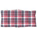 vidaXL Coussins de chaise à dossier bas lot de 6 motif carreaux rouge