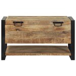 vidaXL Coffre de rangement 80x35x45 cm Bois de manguier brut