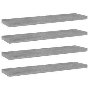 vidaXL Panneaux de bibliothèque 4 Pièces gris béton bois d’ingénierie