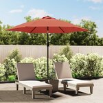 vidaXL Parasol de jardin avec mât en métal terre cuite 300 cm