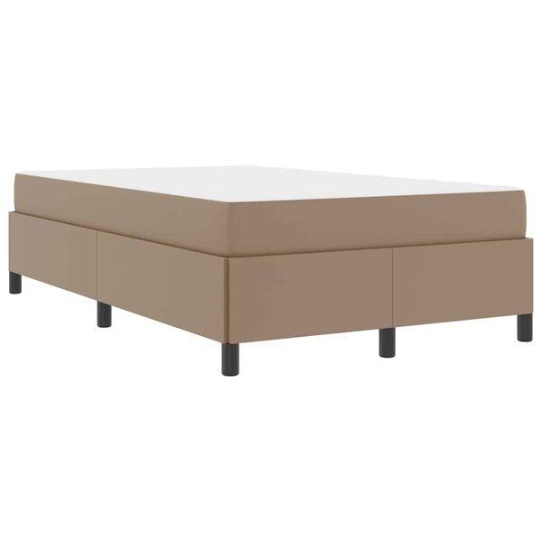 vidaXL Cadre de lit avec matelas Cappuccino 120 x 200 cm Faux cuir