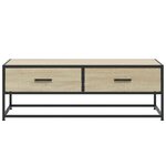 vidaXL Table basse chêne sonoma 100x50x35cm bois d'ingénierie et métal