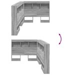 vidaXL Tête de lit de rangement Sonoma gris 100 cm Bois d'ingénierie