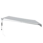 vidaXL Auvent rétractable anthracite et blanc 4 5x3 m tissu/aluminium