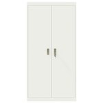 vidaXL Armoire de rangement 2 Pièces Blanc 90 x 40 x 180 cm Acier