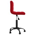 vidaXL Chaise pivotante de bureau Rouge bordeaux Velours