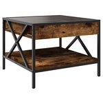 vidaXL Table basse avec LED Infinity chêne fumé 50x50x38 cm