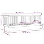 vidaXL Lit de jour sans matelas gris 75x190 cm bois de pin massif