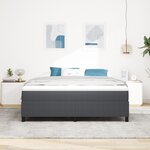 vidaXL Lit à ressorts avec matelas gris foncé  super king size  en velours côtelé