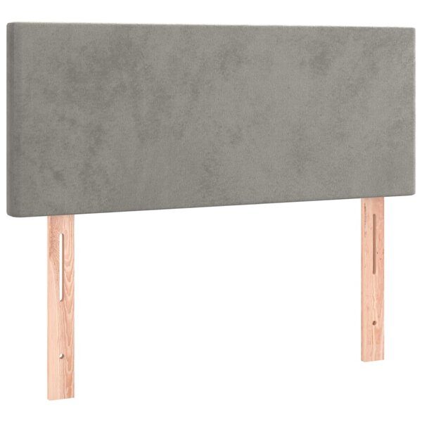 vidaXL Tête de lit Gris clair 80x5x78/88 cm Velours