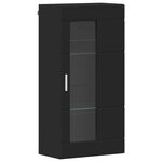 vidaXL Meuble mural avec porte Noir 55 x 29 x 100 cm Bois d'ingénierie
