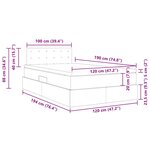 vidaXL Lit avec rangement et LED avec matelas Cappuccino 120 x 190 cm