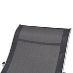 vidaXL Chaises longues lot de 2 noir et gris