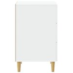 vidaXL Table de chevet Blanc 43 x 39 5 x 66 5 cm Bois d'ingénierie