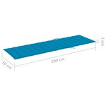 vidaXL Chaise longue de jardin avec table et coussin Pin imprégné