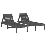 vidaXL Chaises longues lot de 2 gris 199 5x60x74 cm bois massif de pin