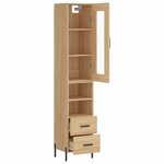 vidaXL Buffet haut Chêne sonoma 34 5x34x180 cm Bois d'ingénierie
