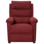 vidaXL Fauteuil inclinable électrique Rouge bordeaux Tissu