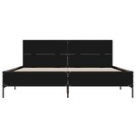 vidaXL Cadre de lit sans matelas noir 120x190 cm