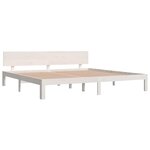 vidaXL Cadre de lit sans matelas blanc bois massif de pin 200x200 cm
