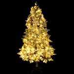 vidaXL Sapin de Noël pré-éclairé avec neige floquée/cônes 225cm PVC/PE