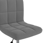 vidaXL Chaise pivotante à manger Gris foncé Velours