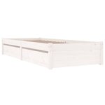 vidaXL Cadre de lit avec tiroirs Blanc 100x200 cm