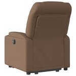 vidaXL Fauteuil inclinable Marron Tissu