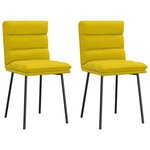 vidaXL Chaises à manger lot de 2 Jaune Velours
