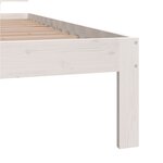 vidaXL Cadre de lit sans matelas blanc bois de pin massif 90x200 cm